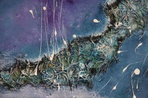 Acrylbilder Julia Magdalena, abstrakte moderne Kunstwerke mit lebendigen Farben und Texturen, handgemalte Acrylbilder für kreative Raumgestaltung, Kunst kaufen bei Jumawi Art.