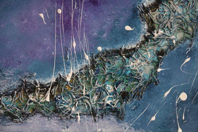 Acrylbilder Julia Magdalena, abstrakte moderne Kunstwerke mit lebendigen Farben und Texturen, handgemalte Acrylbilder für kreative Raumgestaltung, Kunst kaufen bei Jumawi Art.
