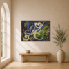 Herz an Herz als Acrylbild im Wohnraum, handgemaltes Original von JuMaWi-Art
